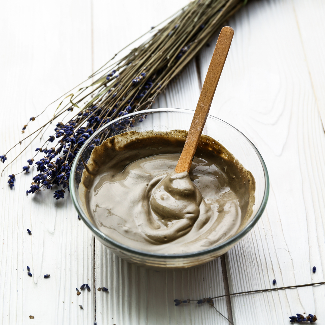 DIY Green Clay, Rose hip and Lavender facial mask