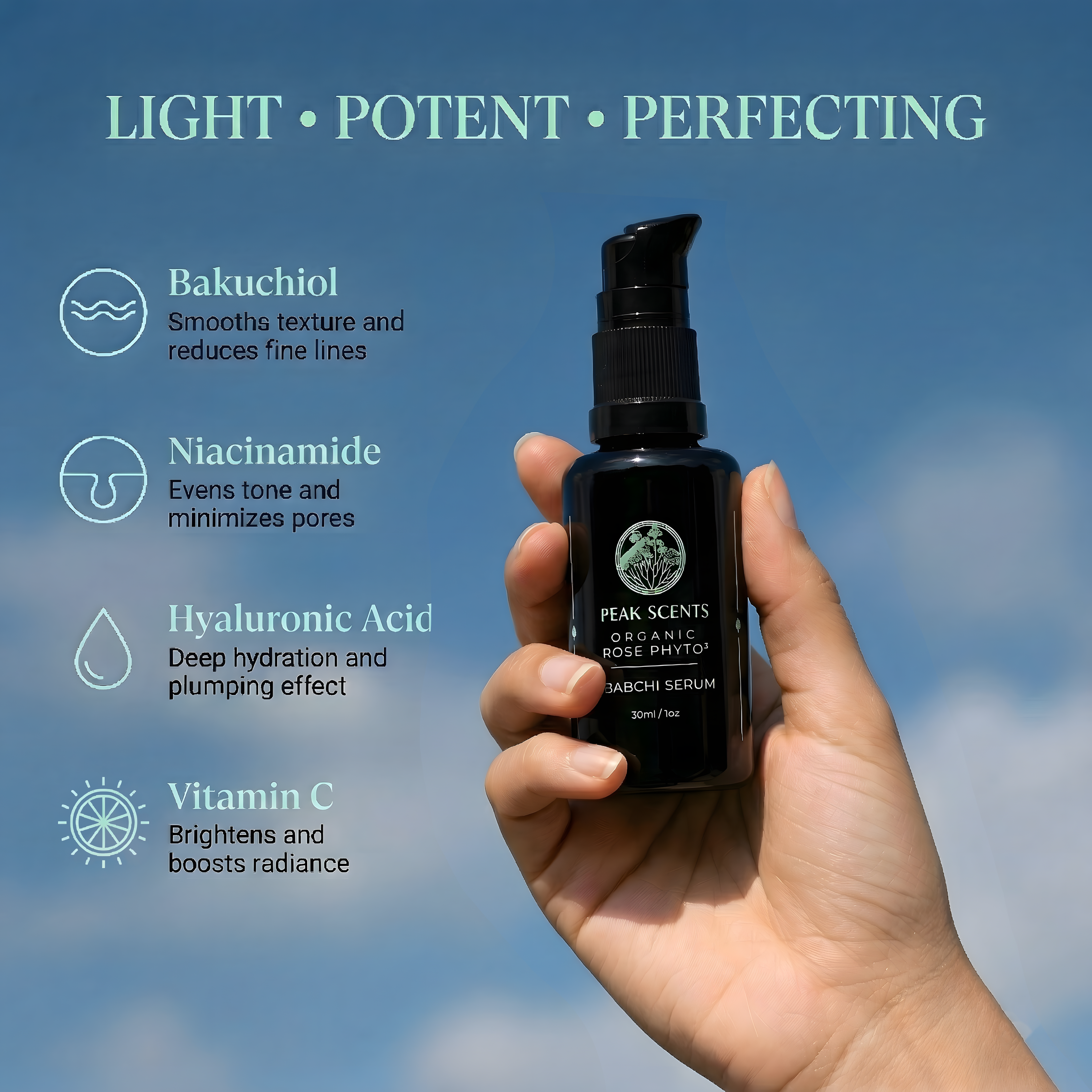 Rose Phyto3 Babchi Serum - A Retinol Alternative - Peak Scents