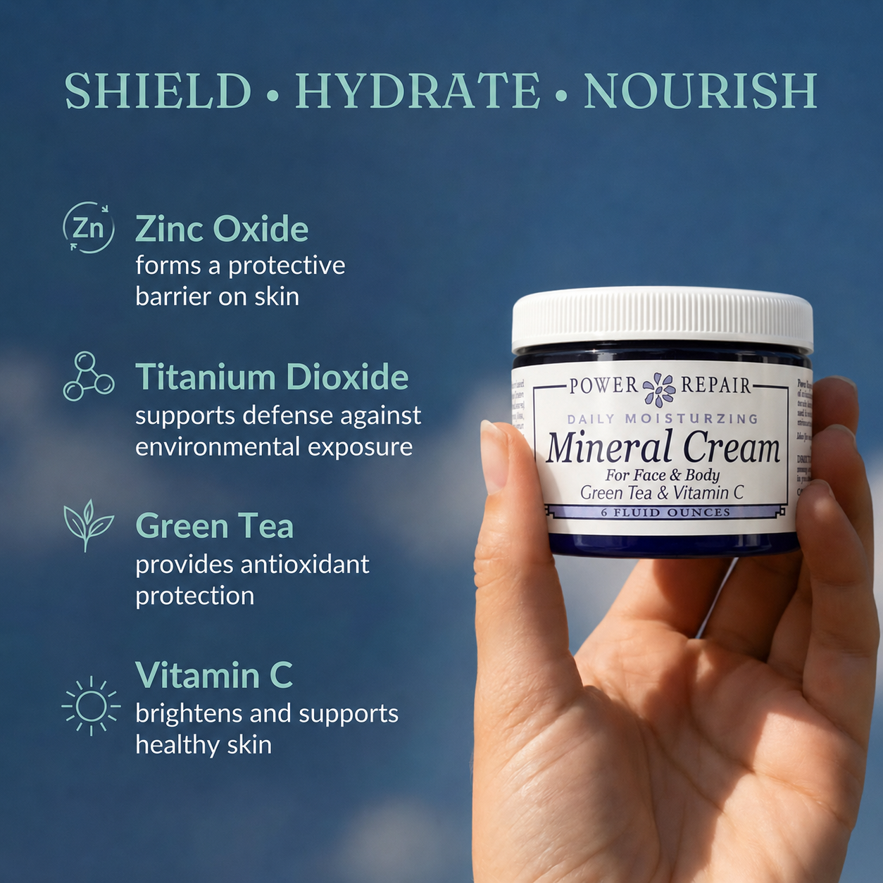 Power Repair™ Daily Moisturizing Mineral Cream - Peak Scents