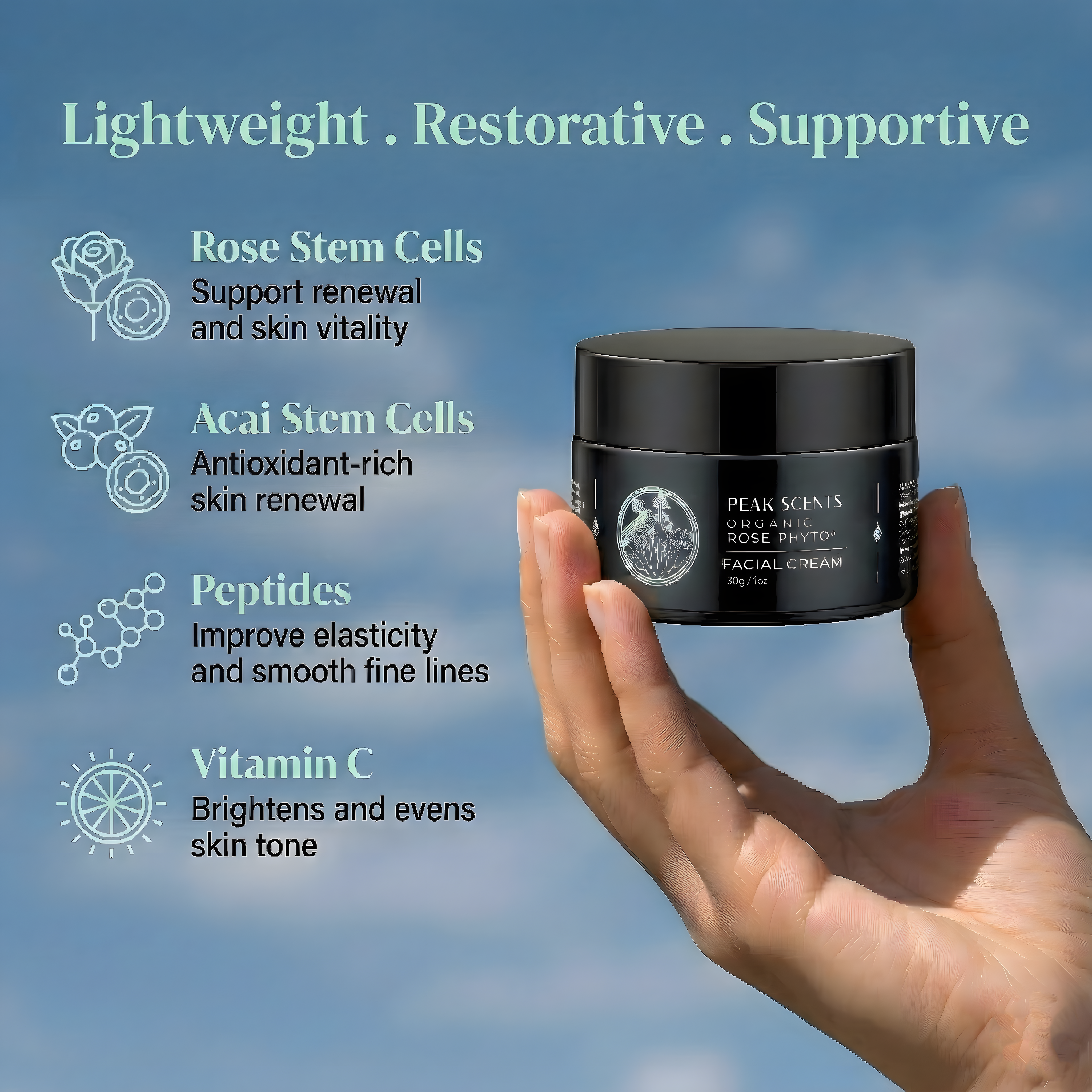 Organic Rose Phyto3 Facial Cream - Peak Scents – PeakScents