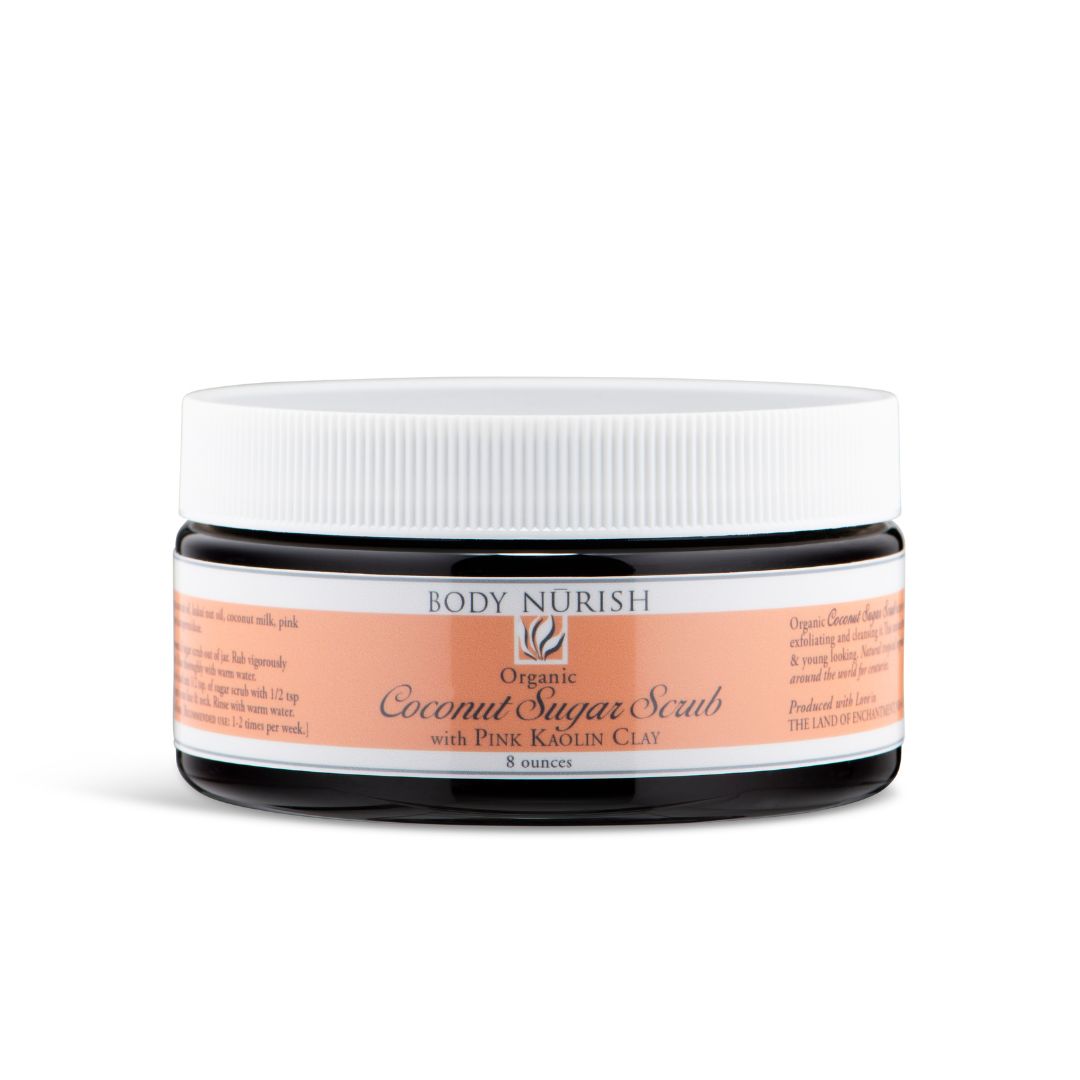 Body Nurish Organic Coconut Sugar Scrub with Pink Kaolin Clay