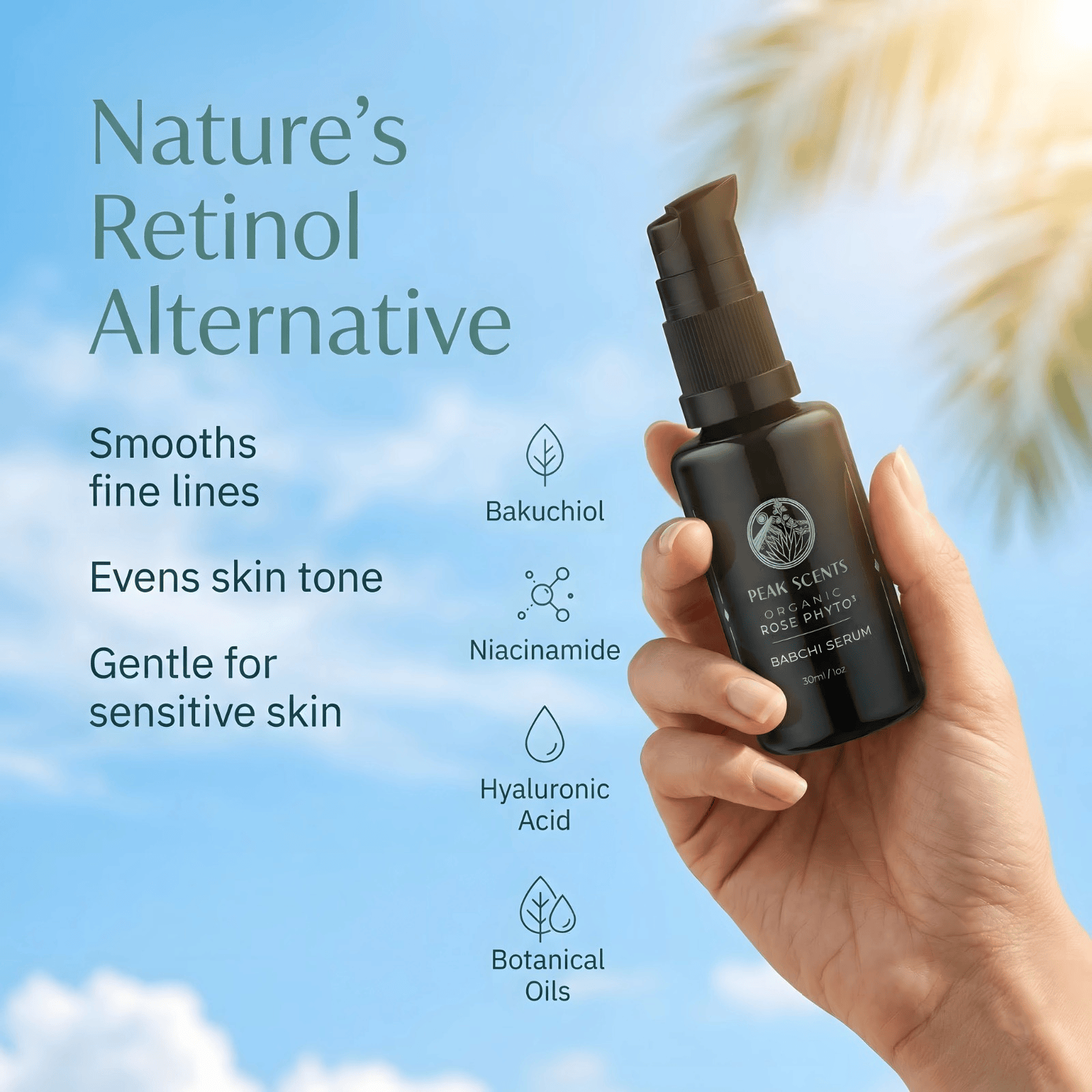 Rose Phyto3 Babchi Serum - A Retinol Alternative - Peak Scents